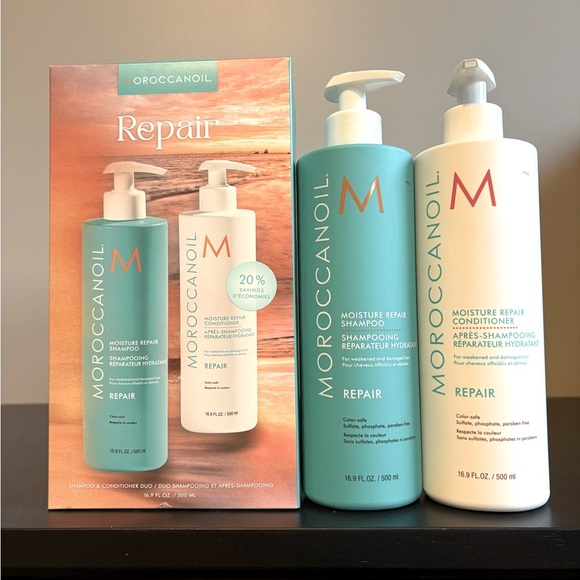 Moroccanoil REPAIR Shampoo & Conditioner Half-Liter Set - Picture 1 of 4